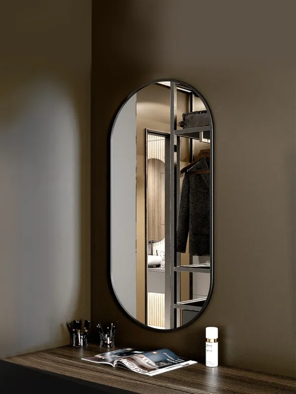 Зеркало навесное Z-16 110х50 см с черной рамкой без подсветки