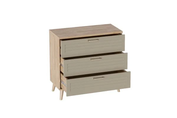 Комод 3 ящ "Гавана" спальня Светло-серый