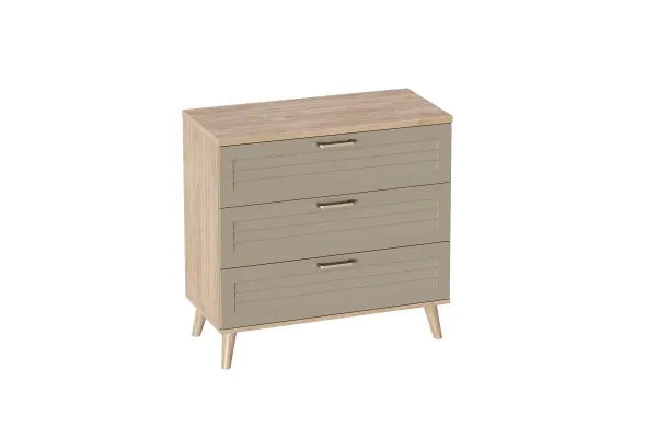 Комод 3 ящ "Гавана" спальня Светло-серый